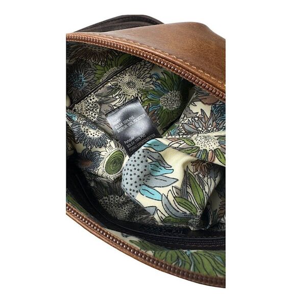 Liz Soto Brown Vegan Leather Crossbody Bag – Boho Chic, Minimalist 12"x10" - Picture 7 of 9